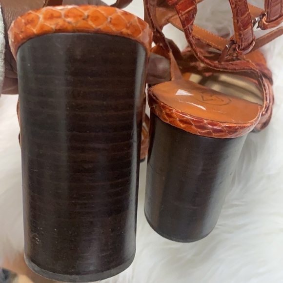 Ash Orange Snakeskin Caged Sandals size 10 - Picture 2 of 9